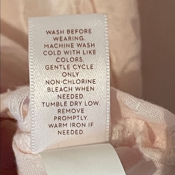 LC Lauren Conrad Blush Pink Blouse with 3/4 length Puff Sleeves EUC Large - Picture 10 of 12